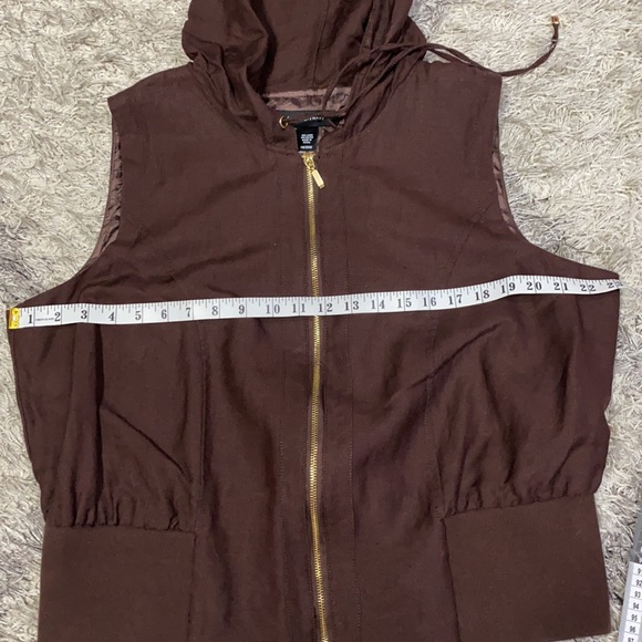 Ashley Stewart brown linen blend jacket sz 18/20 W - Picture 7 of 9